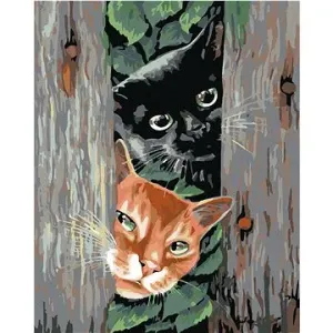Maľovanie podľa čísel – Číhajúce mačky
