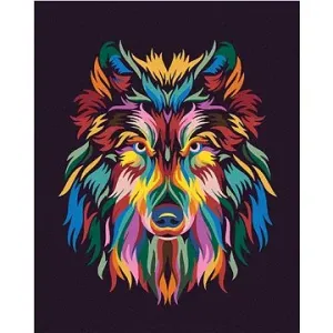 Maľovanie podľa čísel – Vlk vo farbách