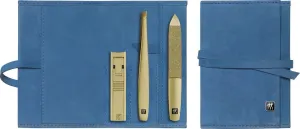 Zwilling Beauty TWINOX Gold Edition dámska manikúra, modrá koža, 3 ks 97720-008